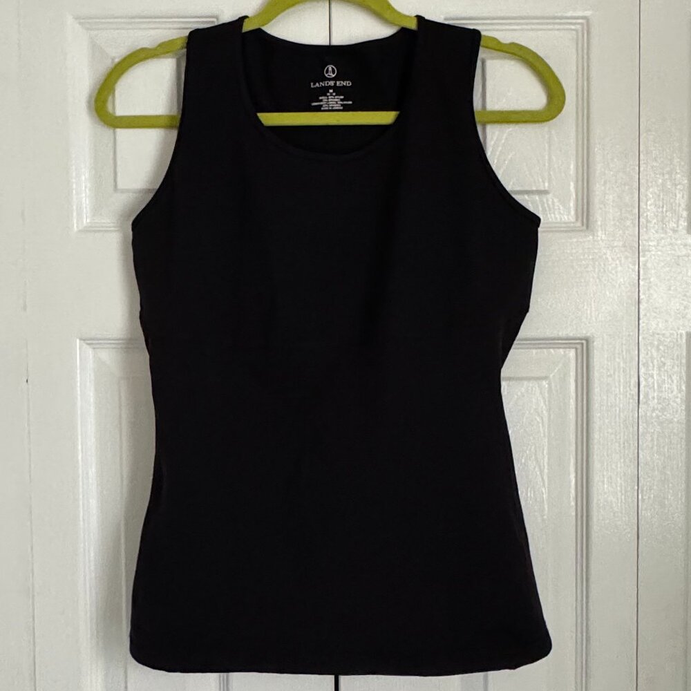 Land's End Scoop Neck Racer Back Stretchy Tank Top